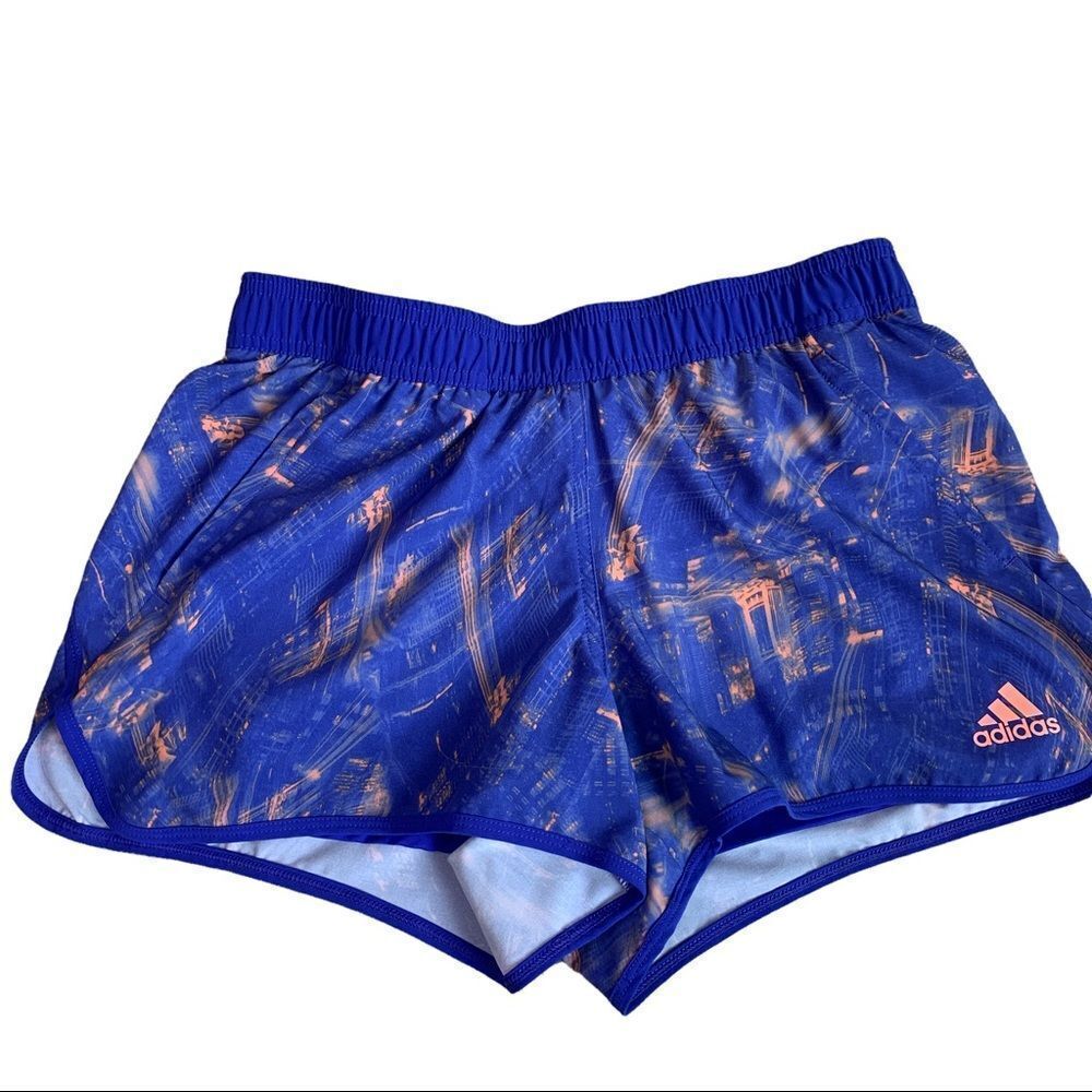 ADIDAS response blue peach running shorts Sz S